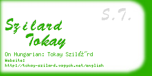 szilard tokay business card